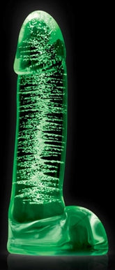Firefly Glass Smooth Ballsey 4 inch Dildo Glow in the Dark Glass Sex Toys